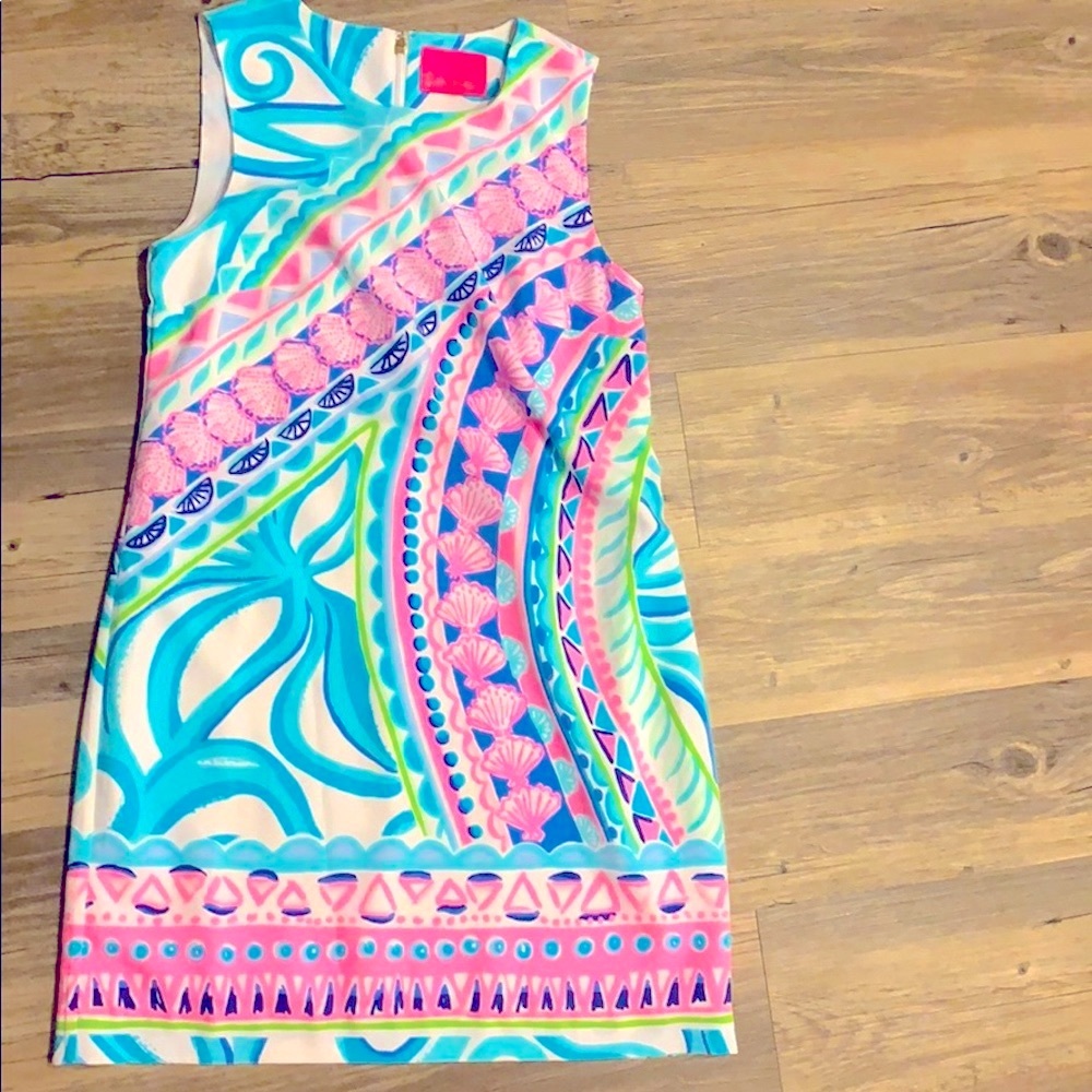 Lilly Pulitzer Blue, Pink & Green Mini Dress